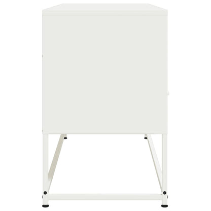 vidaXL TV Cabinet White 100.5x39x60.5 cm Steel