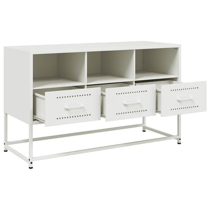 vidaXL TV Cabinet White 100.5x39x60.5 cm Steel