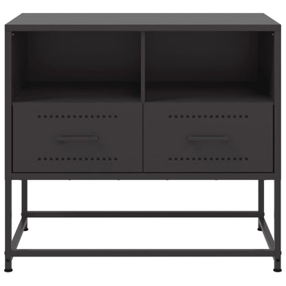 vidaXL TV Cabinet Black 68x39x60.5 cm Steel