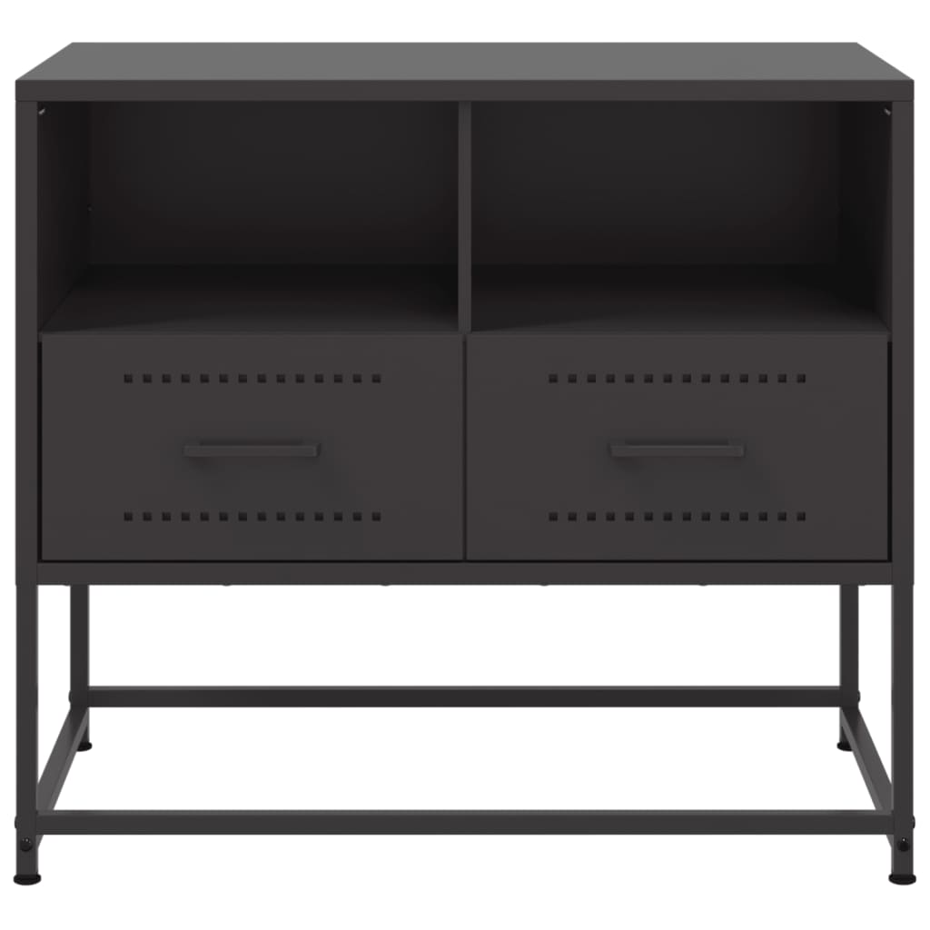 vidaXL TV Cabinet Black 68x39x60,5 cm Steel