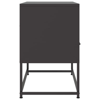 vidaXL TV Cabinet Black 68x39x60.5 cm Steel