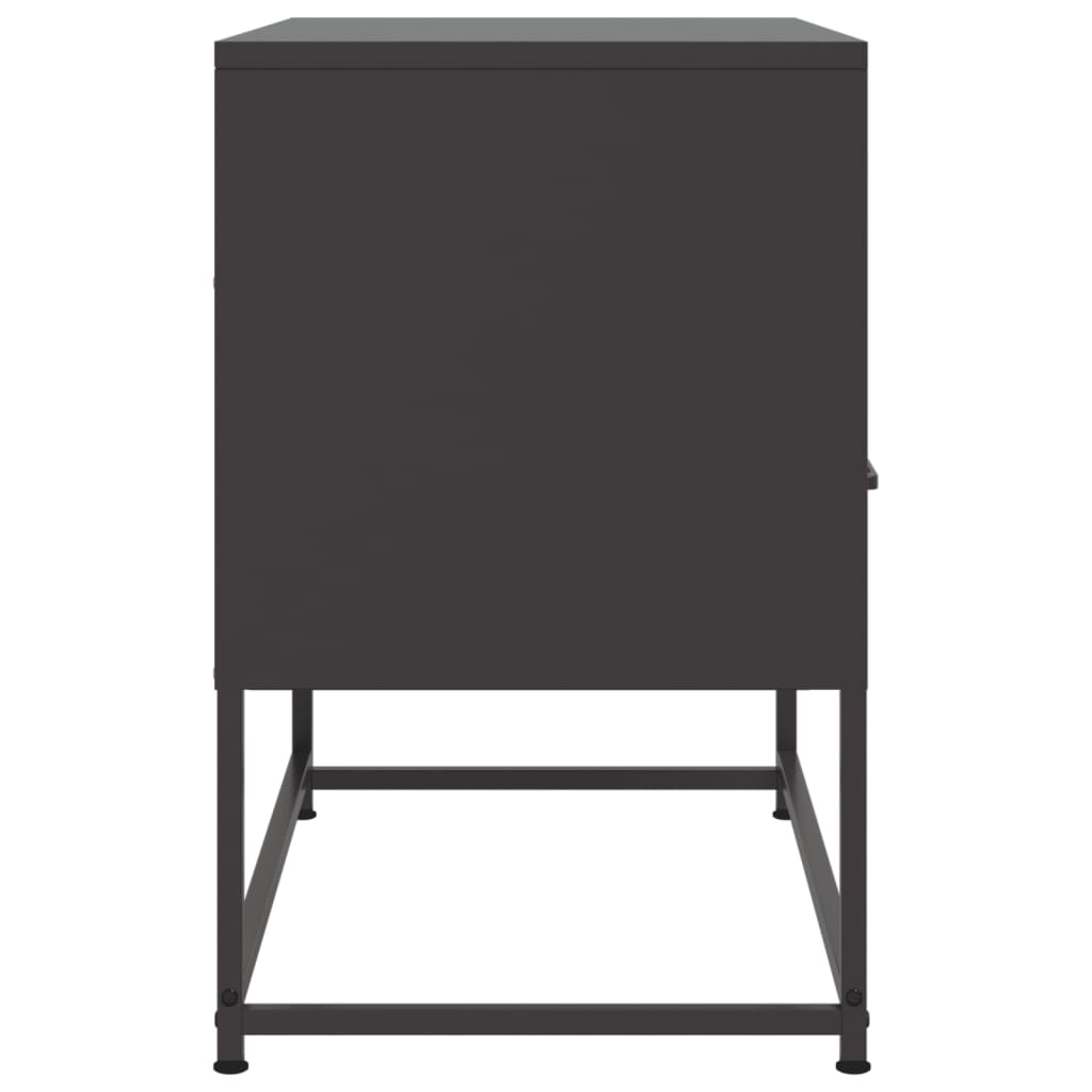 vidaXL TV Cabinet Black 68x39x60,5 cm Steel