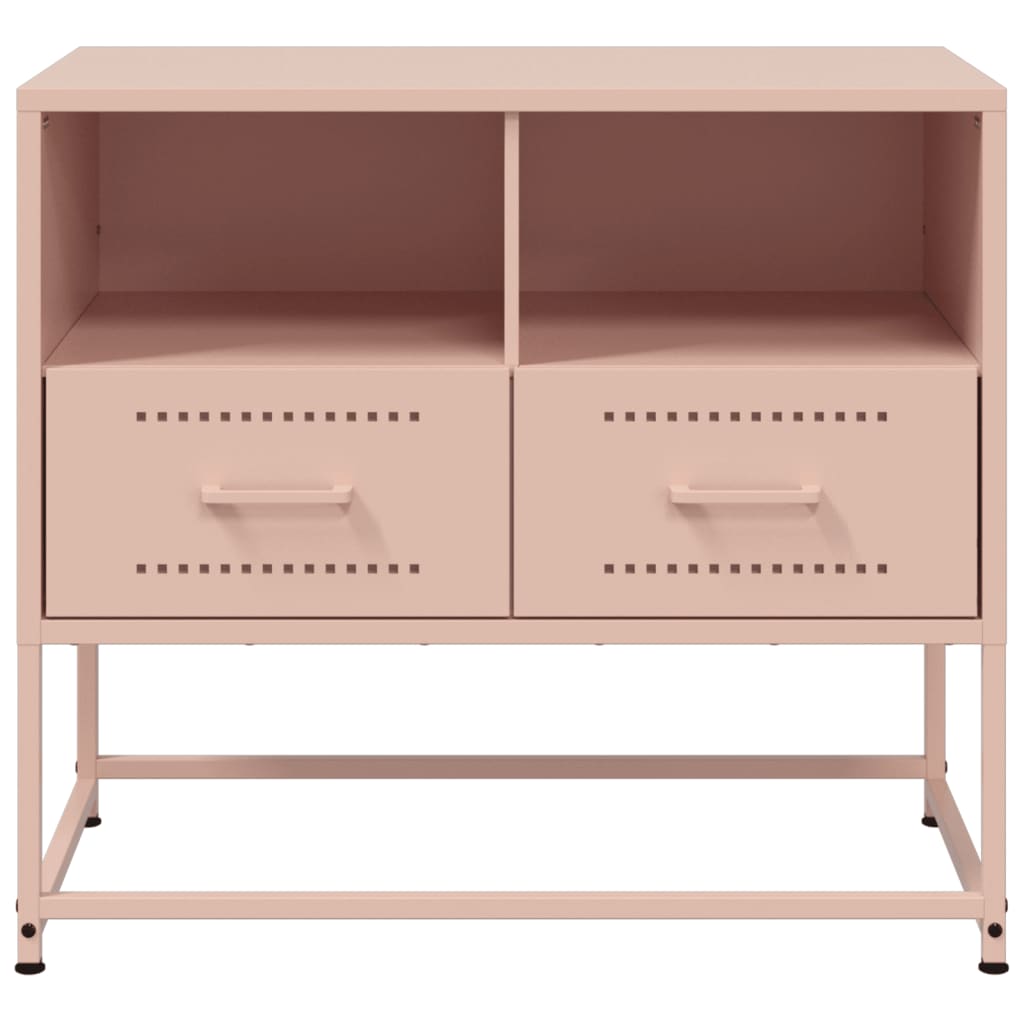 vidaXL TV Cabinet Pink 68x39x60.5 cm Steel