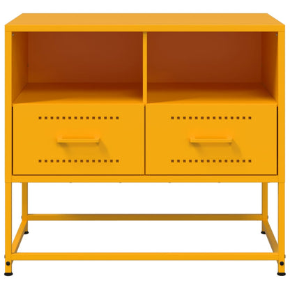 vidaXL TV Cabinet Mustard Yellow 68x39x60,5 cm Steel