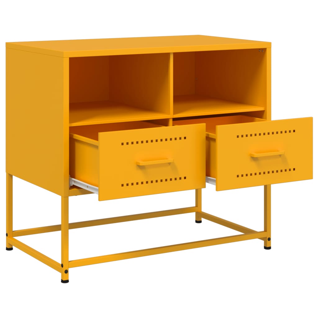 vidaXL TV Cabinet Mustard Yellow 68x39x60,5 cm Steel