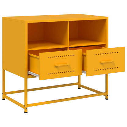 vidaXL TV Cabinet Mustard Yellow 68x39x60,5 cm Steel