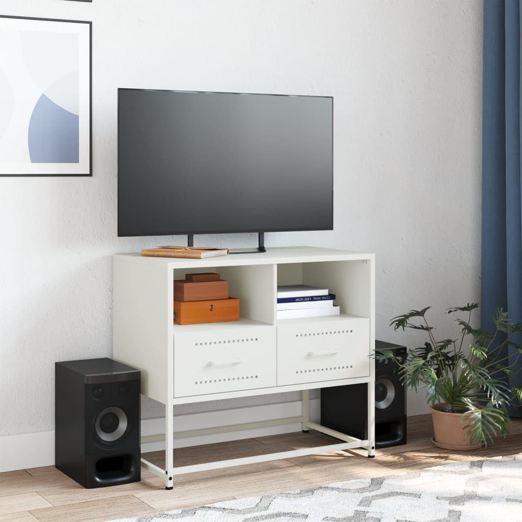 vidaXL TV Cabinet White 68x39x60,5 cm Steel