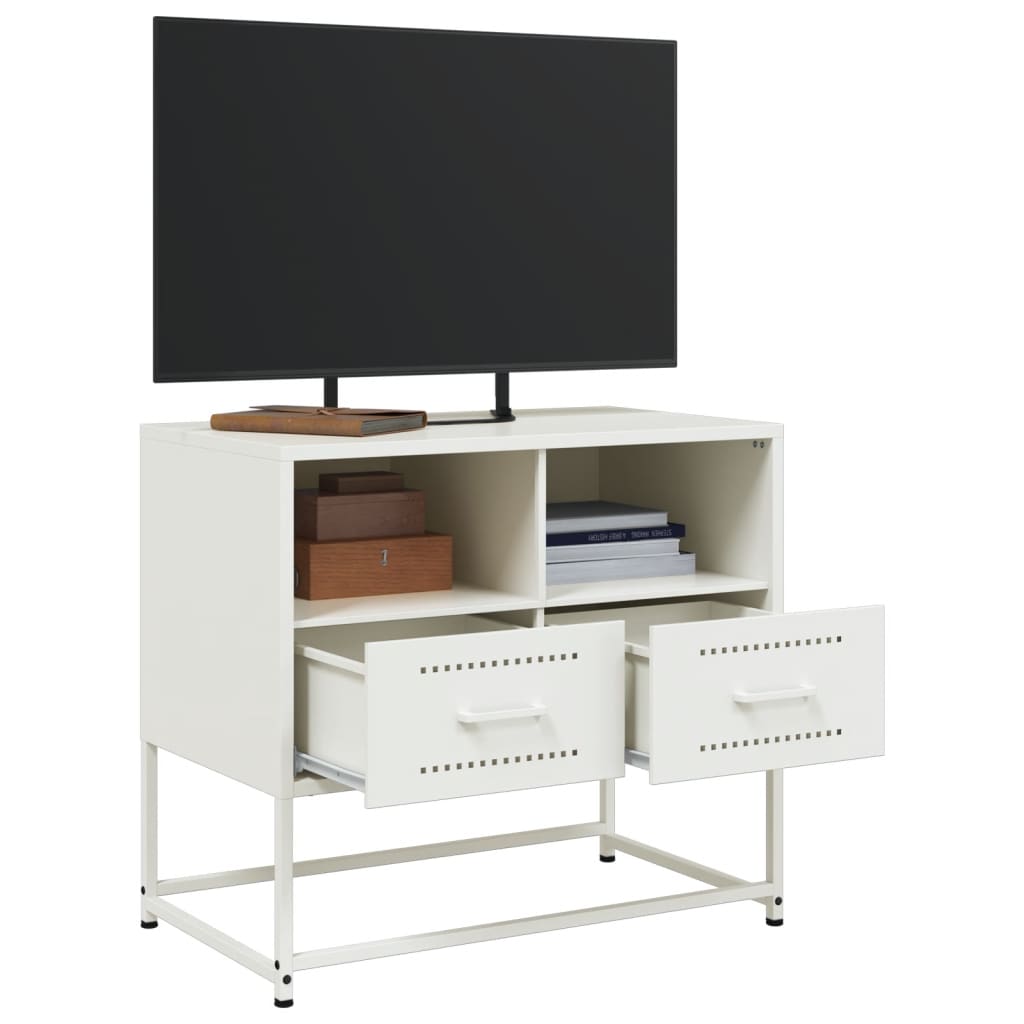 vidaXL TV Cabinet White 68x39x60.5 cm Steel