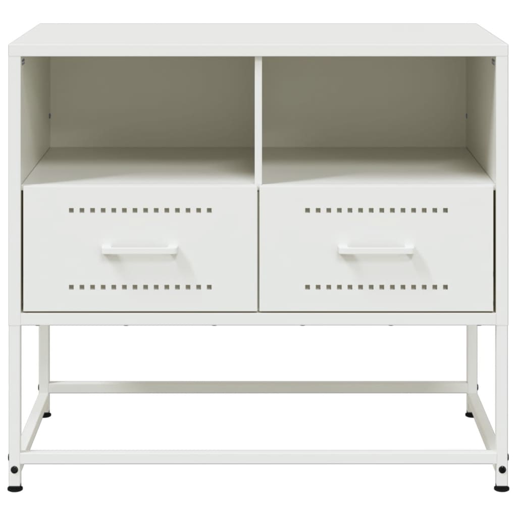 vidaXL TV Cabinet White 68x39x60.5 cm Steel