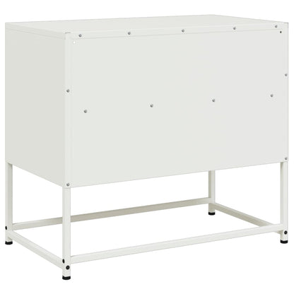 vidaXL TV Cabinet White 68x39x60.5 cm Steel