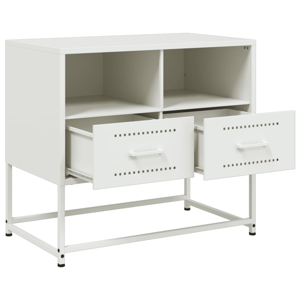 vidaXL TV Cabinet White 68x39x60.5 cm Steel