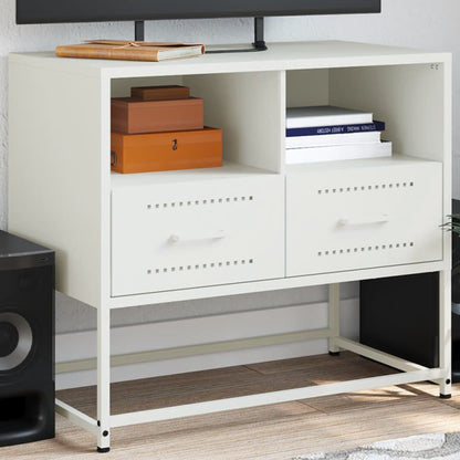 vidaXL TV Cabinet White 68x39x60.5 cm Steel
