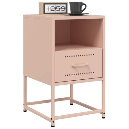 vidaXL Bedside Cabinets 2 pcs Pink 36x39x60.5 cm Steel