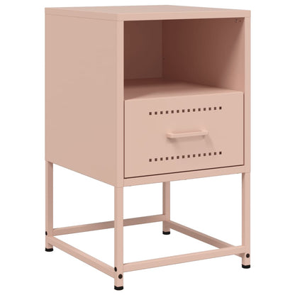 vidaXL Bedside Cabinets 2 pcs Pink 36x39x60.5 cm Steel