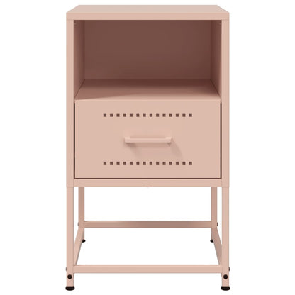 vidaXL Bedside Cabinets 2 pcs Pink 36x39x60.5 cm Steel