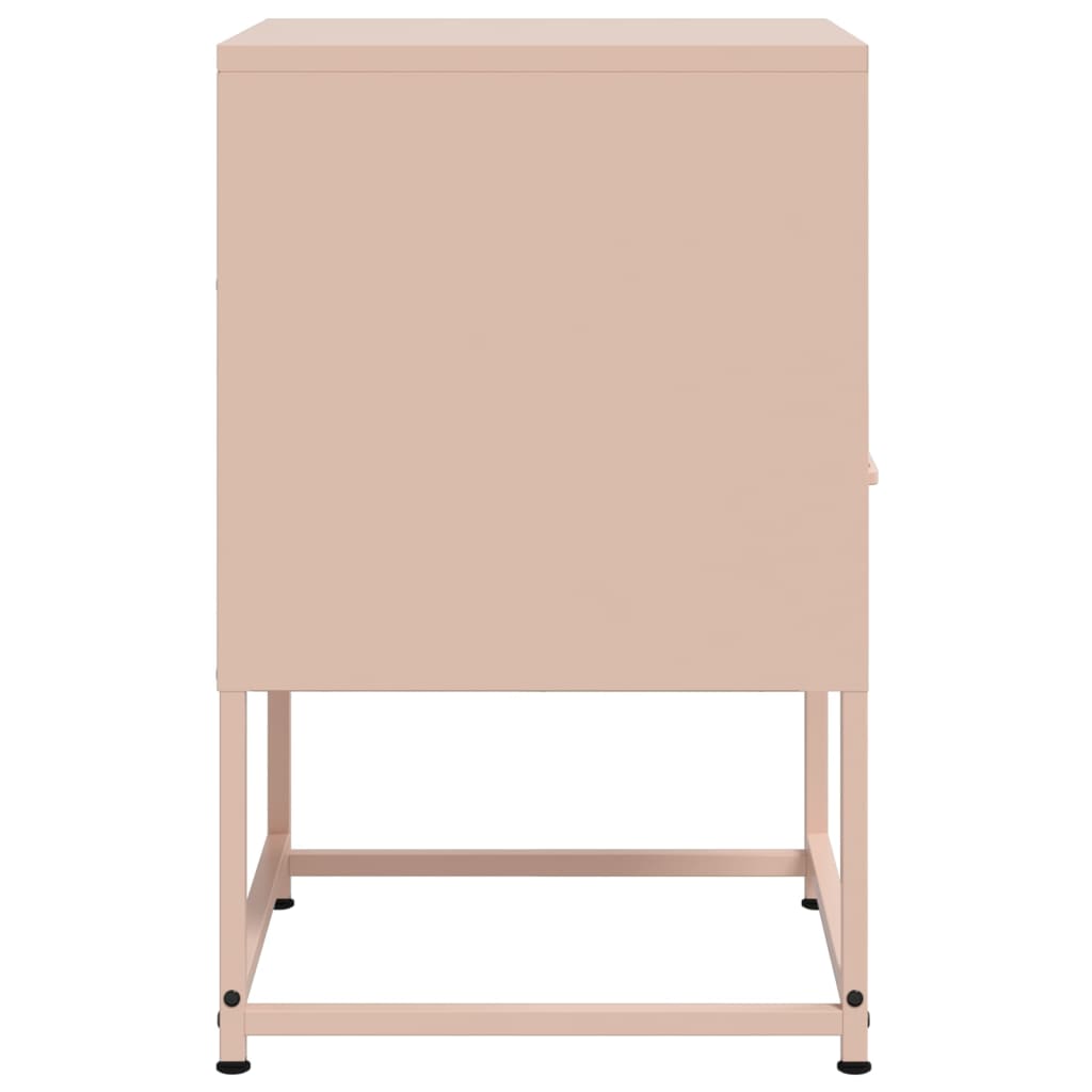 vidaXL Bedside Cabinets 2 pcs Pink 36x39x60.5 cm Steel