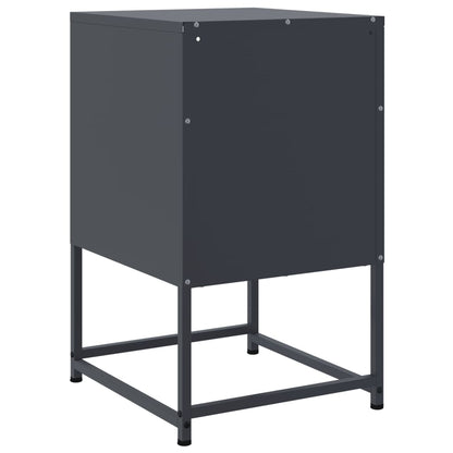 vidaXL Bedside Cabinet Anthracite 36x39x60.5 cm Steel