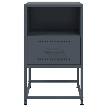 vidaXL Bedside Cabinets 2 pcs Anthracite 36x39x60.5 cm Steel