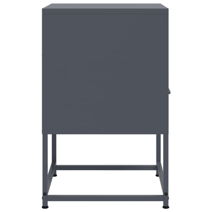 vidaXL Bedside Cabinets 2 pcs Anthracite 36x39x60.5 cm Steel