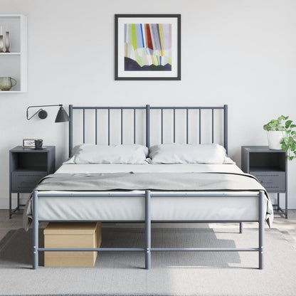 vidaXL Bedside Cabinets 2 pcs Anthracite 36x39x60.5 cm Steel
