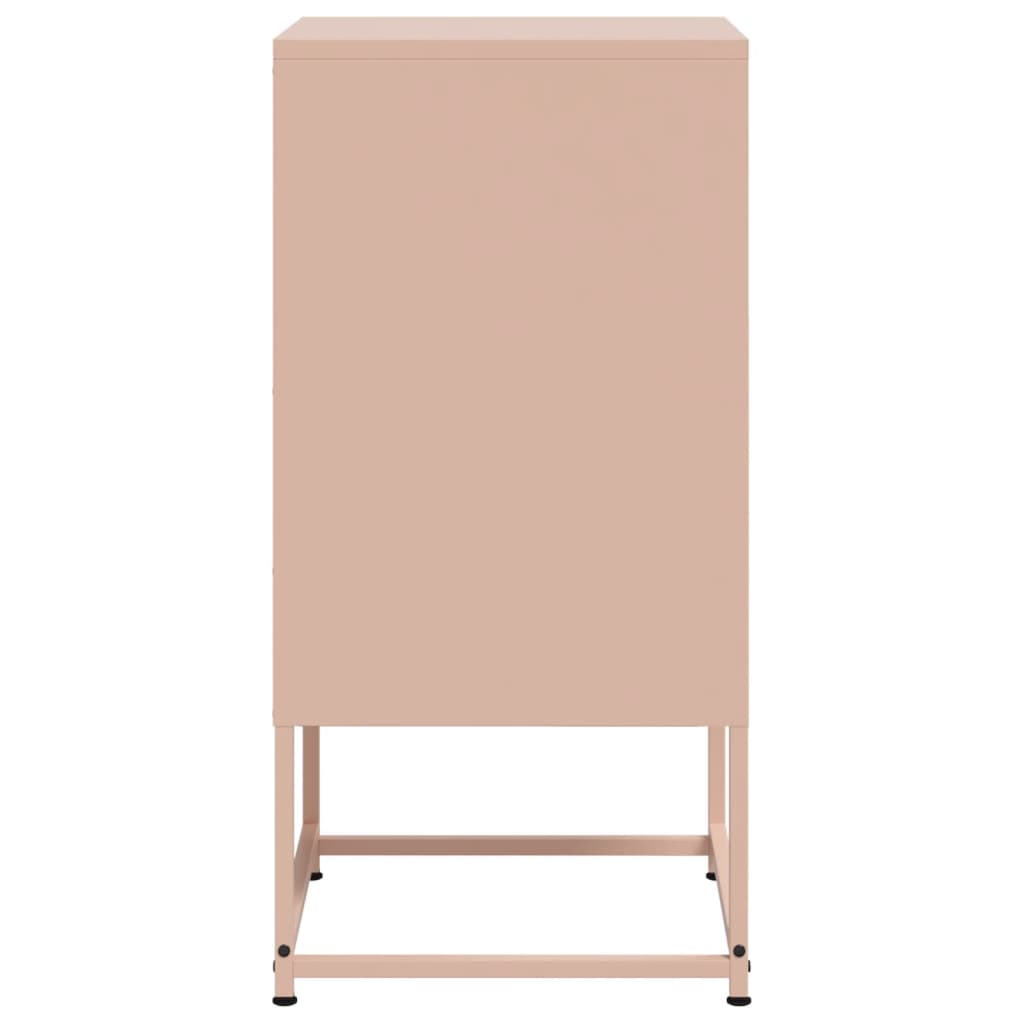 vidaXL Bedside Cabinets 2 pcs Pink 36x39x78 cm Steel