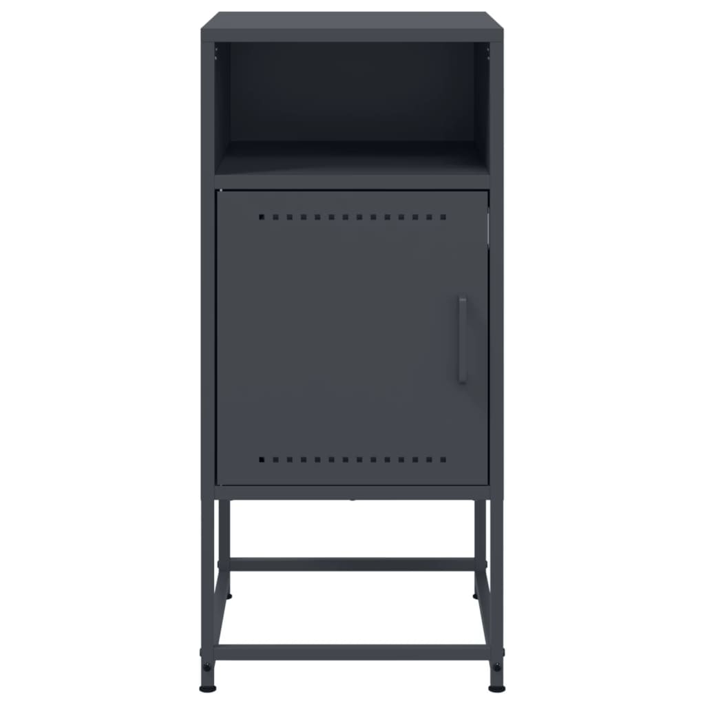 vidaXL Bedside Cabinet Anthracite 36x39x78 cm Steel
