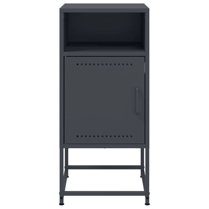 vidaXL Bedside Cabinet Anthracite 36x39x78 cm Steel