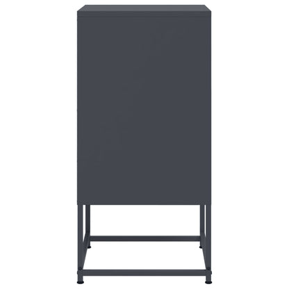 vidaXL Bedside Cabinet Anthracite 36x39x78 cm Steel
