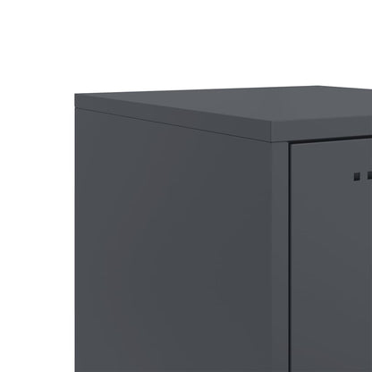 vidaXL Bedside Cabinet Anthracite 36x39x78 cm Steel