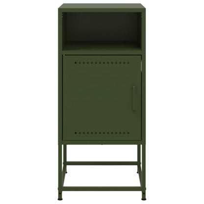 vidaXL Bedside Cabinets 2 pcs Olive Green 36x39x78 cm Steel