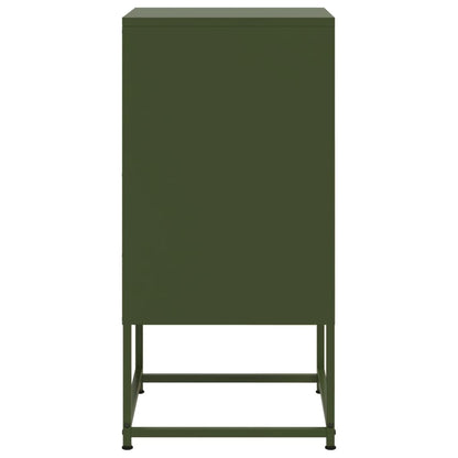 vidaXL Bedside Cabinets 2 pcs Olive Green 36x39x78 cm Steel