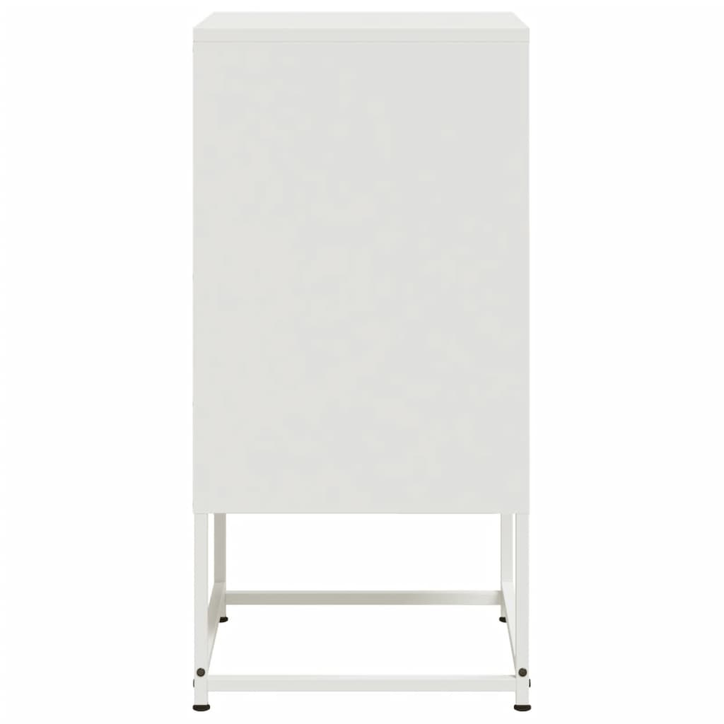 vidaXL Bedside Cabinets 2 pcs White 36x39x78 cm Steel