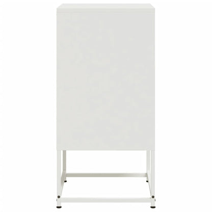 vidaXL Bedside Cabinets 2 pcs White 36x39x78 cm Steel