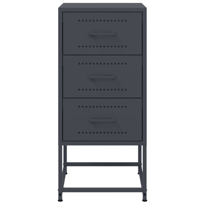 vidaXL Bedside Cabinet Anthracite 36x39x78 cm Steel