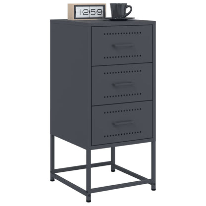vidaXL Bedside Cabinets 2 pcs Anthracite 36x39x78 cm Steel