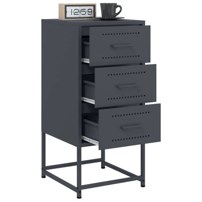 vidaXL Bedside Cabinets 2 pcs Anthracite 36x39x78 cm Steel