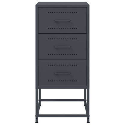 vidaXL Bedside Cabinets 2 pcs Anthracite 36x39x78 cm Steel