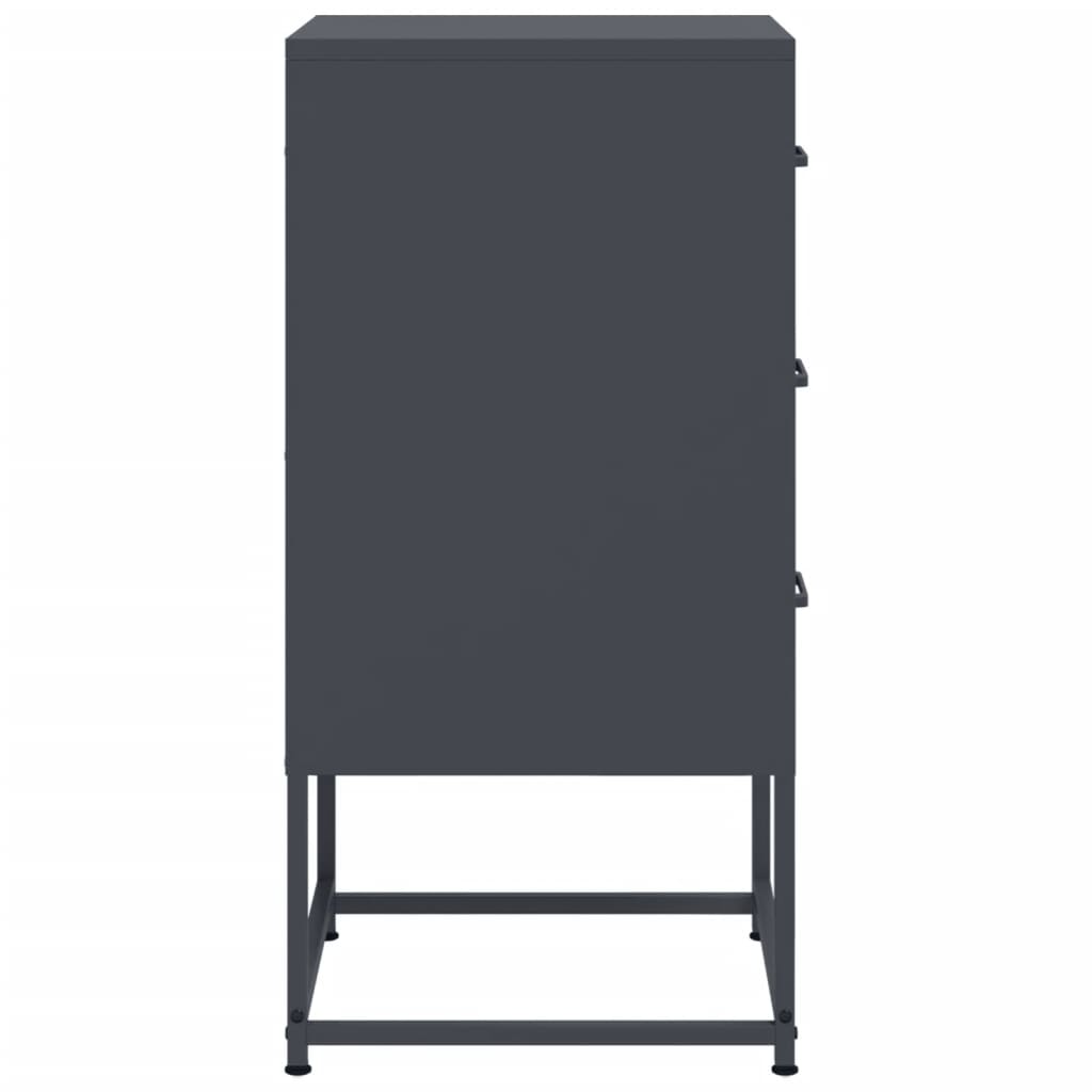 vidaXL Bedside Cabinets 2 pcs Anthracite 36x39x78 cm Steel