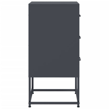 vidaXL Bedside Cabinets 2 pcs Anthracite 36x39x78 cm Steel