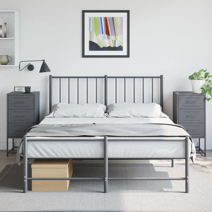 vidaXL Bedside Cabinets 2 pcs Anthracite 36x39x78 cm Steel