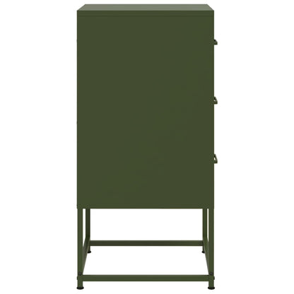 vidaXL Bedside Cabinets 2 pcs Olive Green 36x39x78 cm Steel