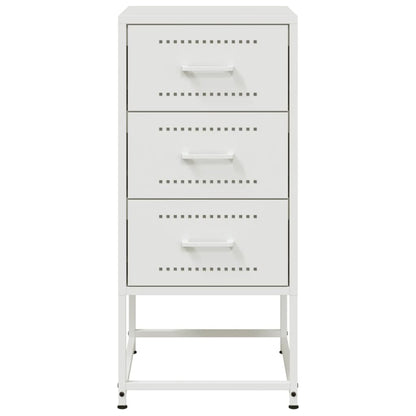 vidaXL Bedside Cabinets 2 pcs White 36x39x78 cm Steel