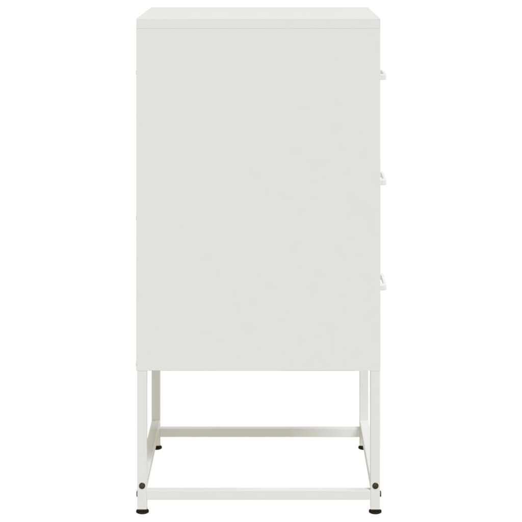 vidaXL Bedside Cabinets 2 pcs White 36x39x78 cm Steel
