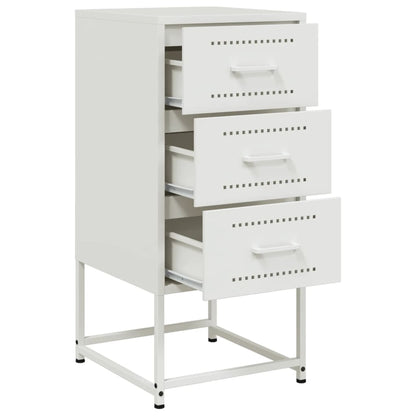 vidaXL Bedside Cabinets 2 pcs White 36x39x78 cm Steel
