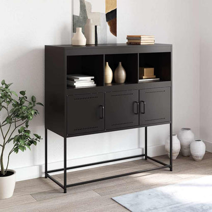 vidaXL Sideboard | Black | Cold-rolled steel | Standard | Sideboard
