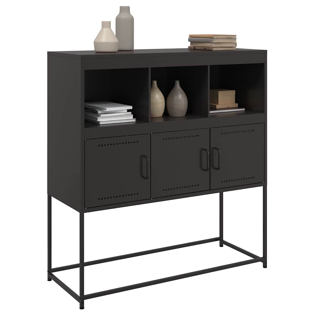 vidaXL Sideboard | Black | Cold-rolled steel | Standard | Sideboard