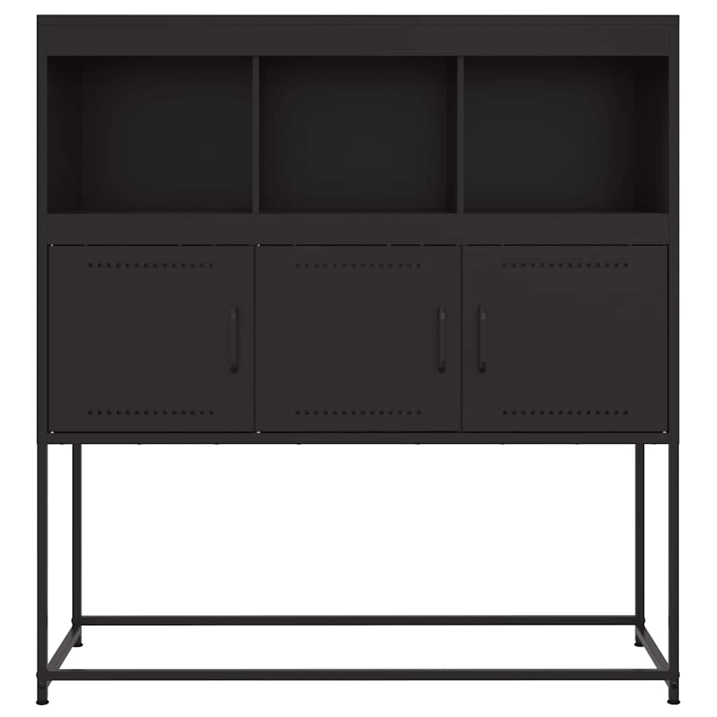 vidaXL Sideboard Black 100.5x39x107 cm Steel