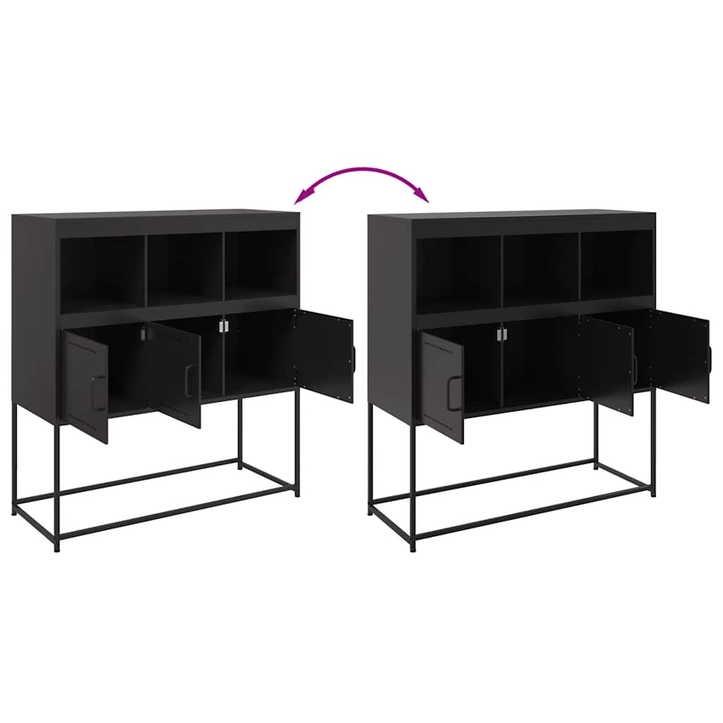 vidaXL Sideboard | Black | Cold-rolled steel | Standard | Sideboard