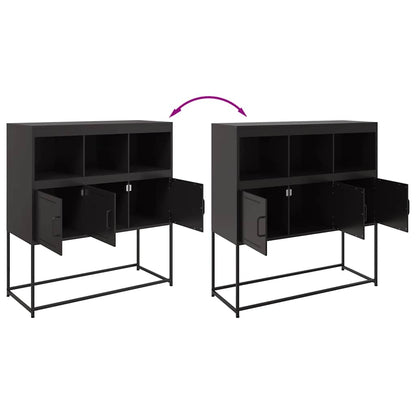 vidaXL Sideboard | Black | Cold-rolled steel | Standard | Sideboard