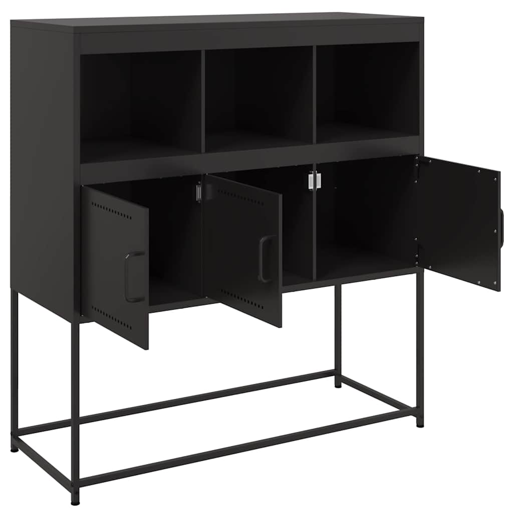 vidaXL Sideboard | Black | Cold-rolled steel | Standard | Sideboard